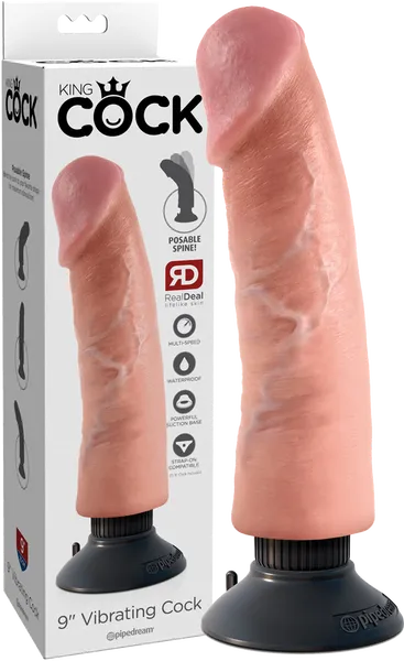 Dildos Pipedreams King Cock 9 Vibrating Cock Flesh