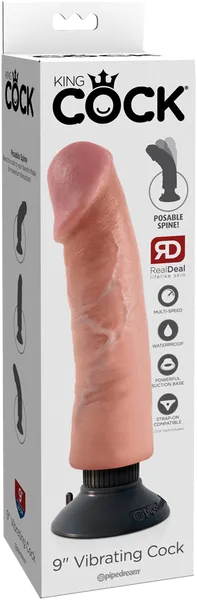 Dildos Pipedreams King Cock 9 Vibrating Cock Flesh