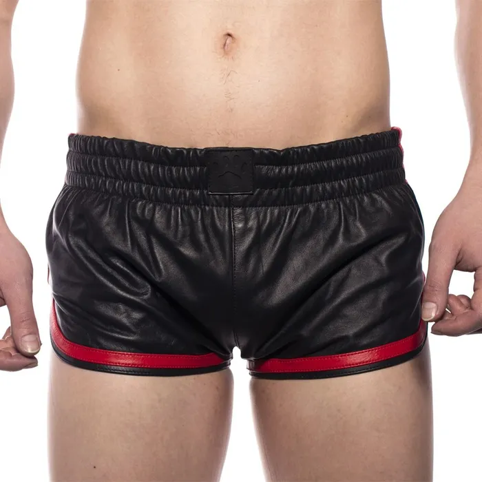 Prowler RED Leather Sports Shorts BlackRed Large Prowler Red Restraints