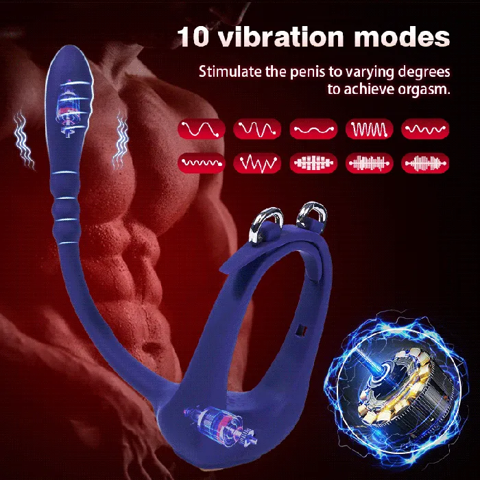 Wegasm Male Sex Toys Lord Of The Rings 10 Vibrating Penis Ring Anal Toy