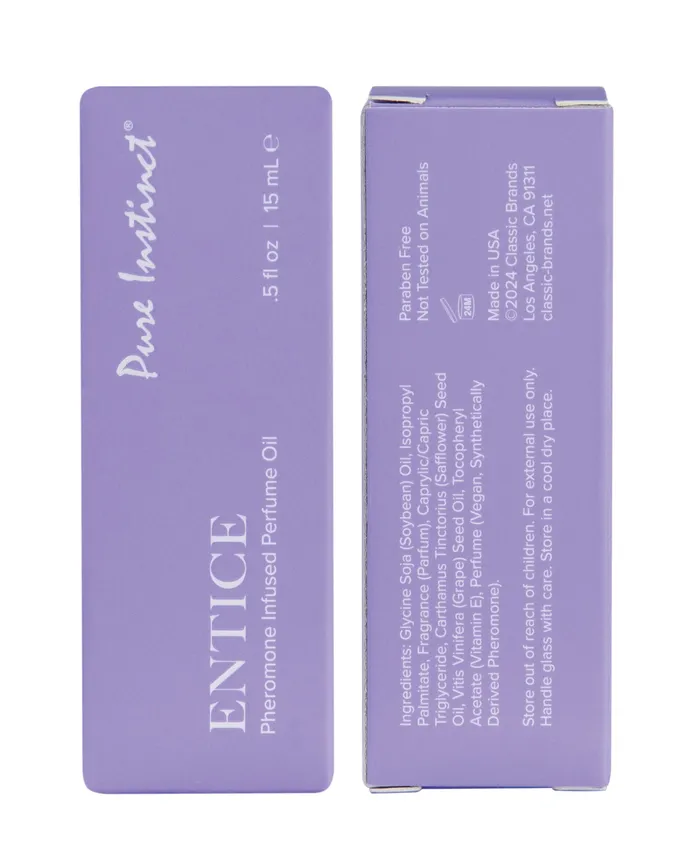 Classic Brands Pure Instinct Pheromone Perfume Oil Entice 15 ml Dropper Glass Dildos