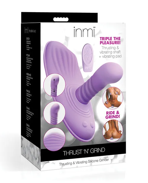 Vibrators Xr LLC Inmi Thrust N Grind Thrusting Vibrating Silicone Grinder Purple