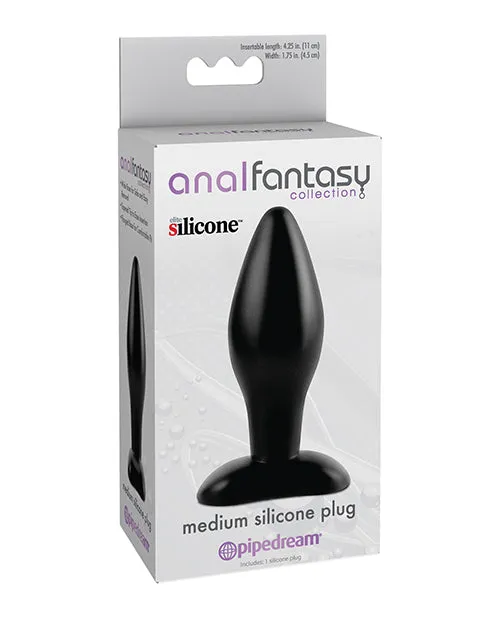 Anal Anal Fantasy Collection Medium Silicone Plug Black Pipedream Products