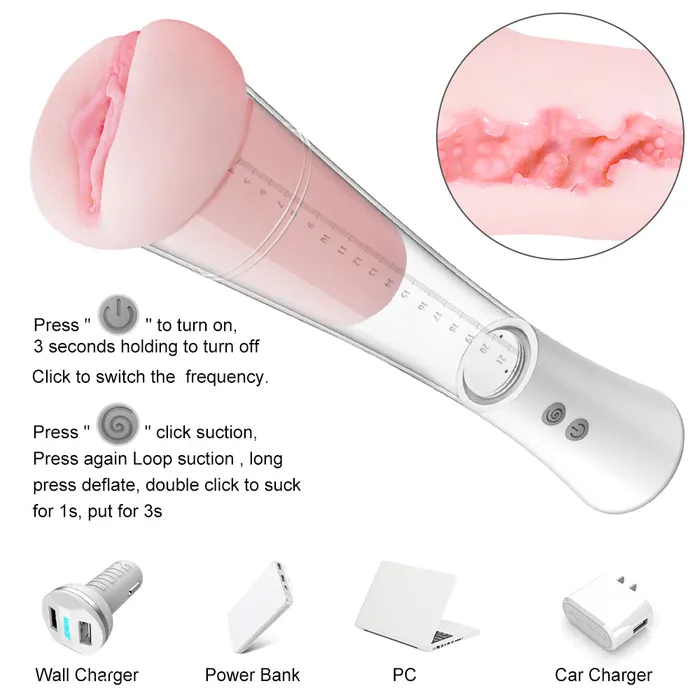 Male Sex Toys JazzToy Automatical Sucking Clamping Masturbator