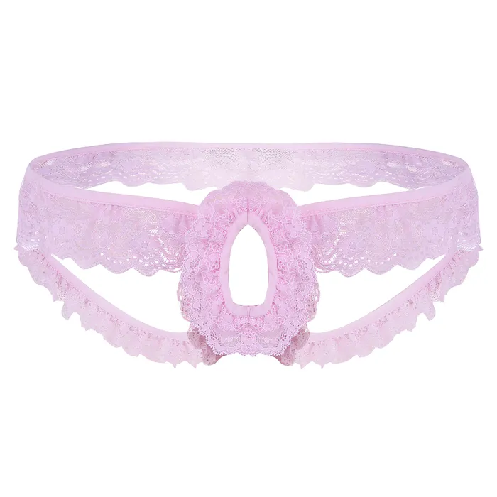 Sexy Lingerie Panties With Lace Sissy Crotchless Jockstrap Briefs With Open Hole EVEs SECRETS Female Sex Toys