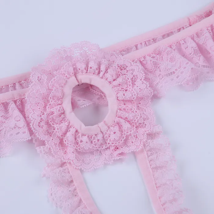Sexy Lingerie Panties With Lace Sissy Crotchless Jockstrap Briefs With Open Hole EVEs SECRETS Female Sex Toys