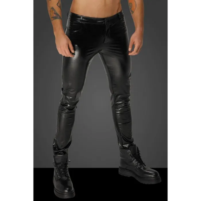 Snake Wetlook Long Pants with Back Pockets Extra Large Black Noir Male Sex Toys Snake Wetlook Long Pants with Back Pockets Extra Large Black Noir Male Sex Toys