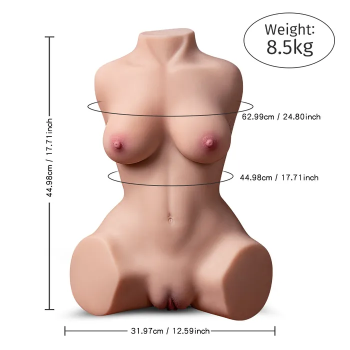 Amwama Male Sex Toys 19LB Lifelike Sex Doll Male Masturbator with 5 Suction Vibration Modes Realistic Male Sex Toys for Men Pleasure