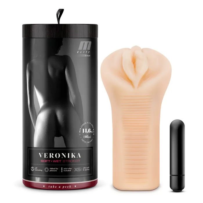 Blush Male Sex Toys M Elite Soft and Wet Veronika Masturbator Beige