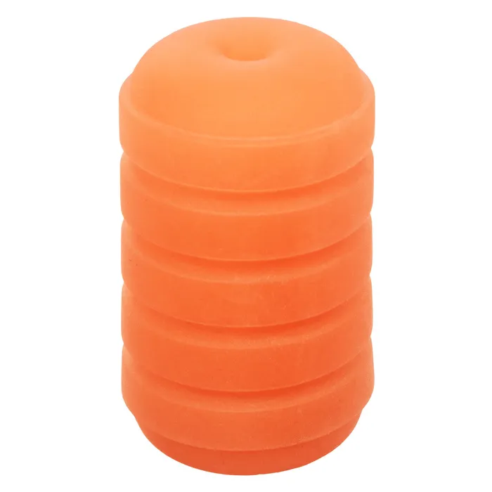CalExotics Male Sex Toys Pop Sock Ribbed Pocket Stroker Orange