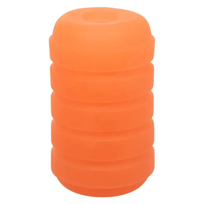 CalExotics Male Sex Toys Pop Sock Ribbed Pocket Stroker Orange