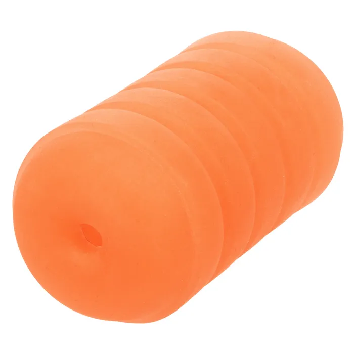CalExotics Male Sex Toys Pop Sock Ribbed Pocket Stroker Orange