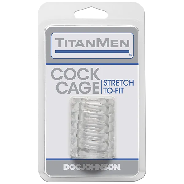 Doc Johnson Male Sex Toys TitanMen Tools Cock Cage Clear