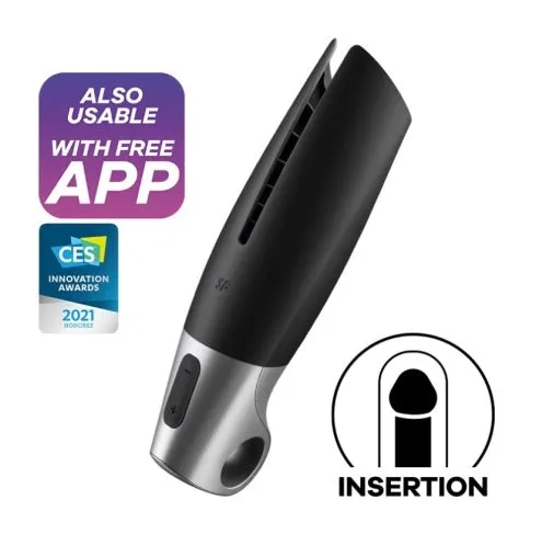 Satisfyer Power Masturbator Black Satisfyer Male Sex Toys
