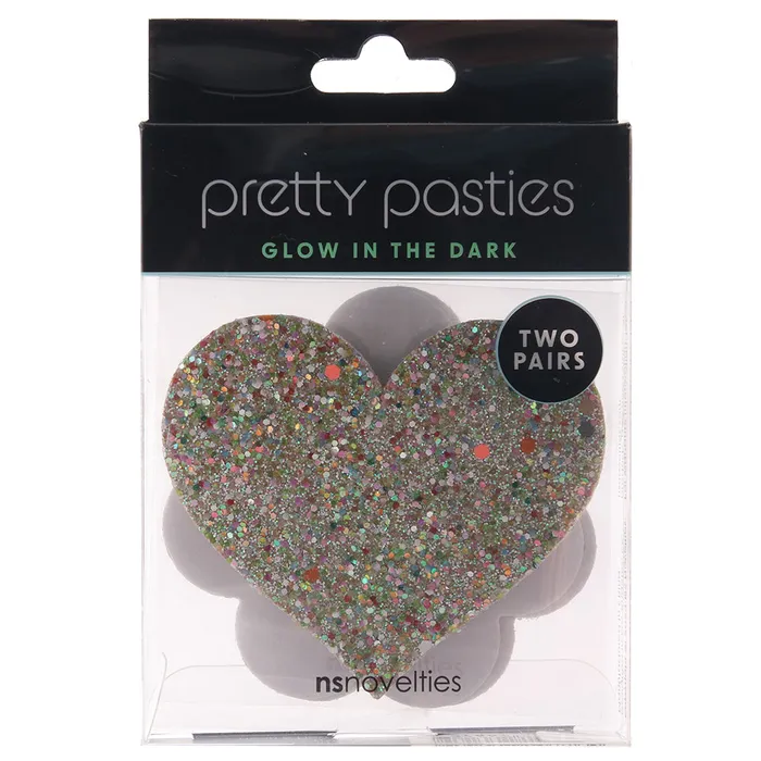 Female Sex Toys ns novelties Pretty Pasties Heart Flower Glow In The Dark Set