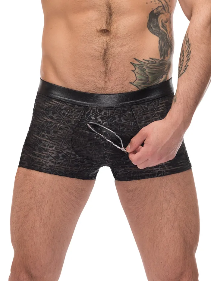 HonourSkintwocom Male Sex Toys Pouch Shorts with Zip