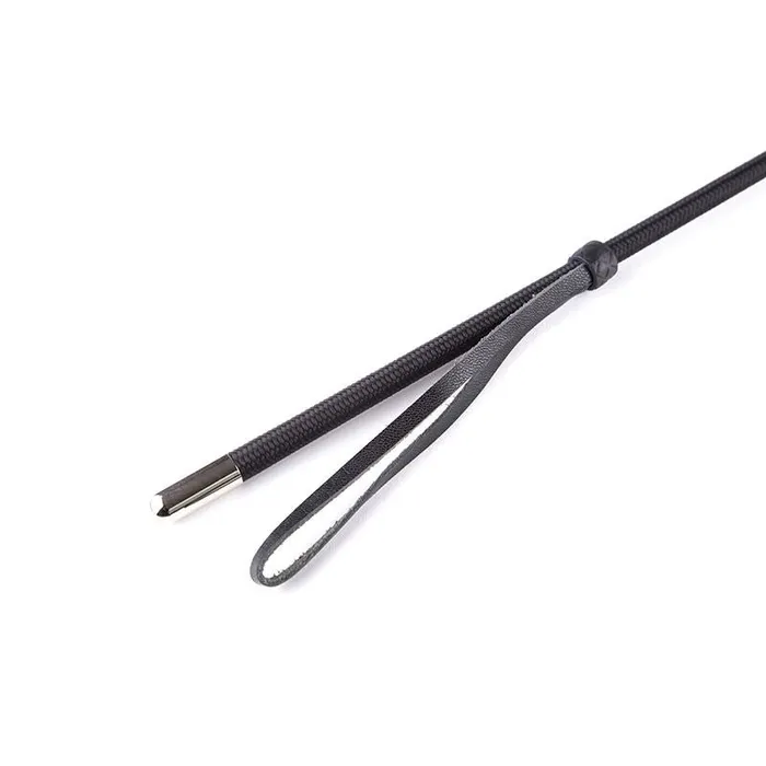 Leather Tip Crop Black REGULATION Anal