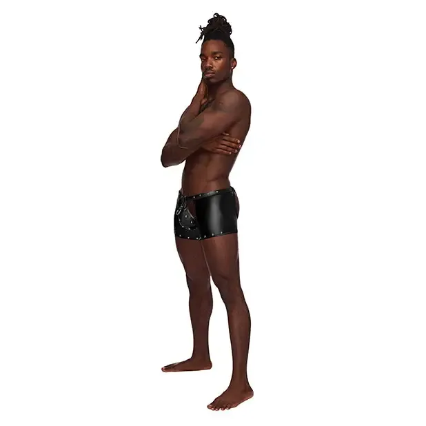 Male Power Fetish Poseidon ChapStyle Short Black LXL Male Power Anal