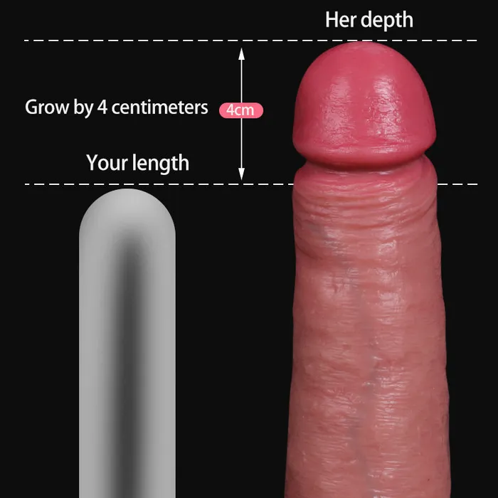 Male Sex Toys Dear Rabbits FN87 Soft Realistic Silicone Penis Extender 6 Inch with Ball Loop