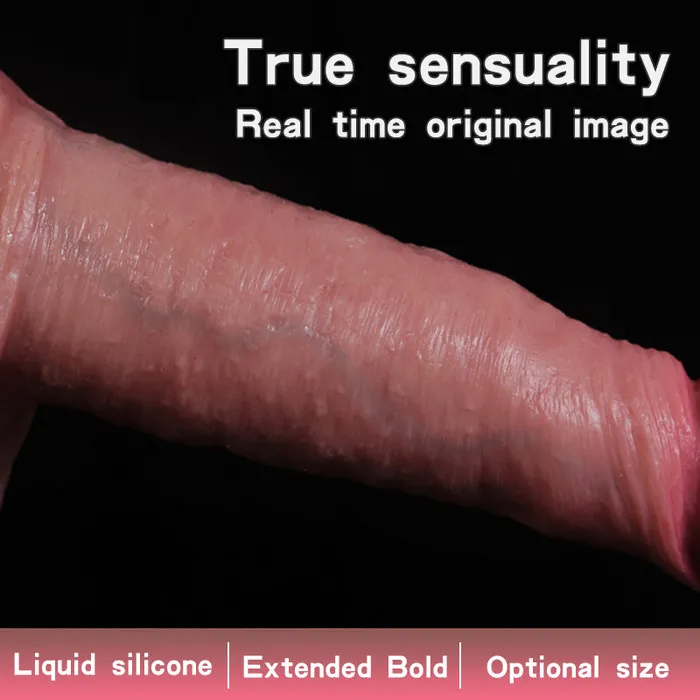 Male Sex Toys Dear Rabbits FN87 Soft Realistic Silicone Penis Extender 6 Inch with Ball Loop