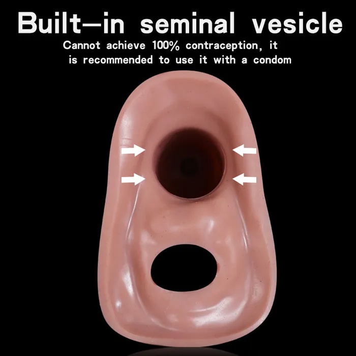 Male Sex Toys Dear Rabbits FN87 Soft Realistic Silicone Penis Extender 6 Inch with Ball Loop