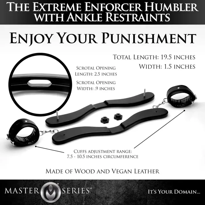 Male Sex Toys Master Series The Extreme Enforcer Humbler With Ankle Restraints Male Sex Toys Master Series The Extreme Enforcer Humbler With Ankle Restraints