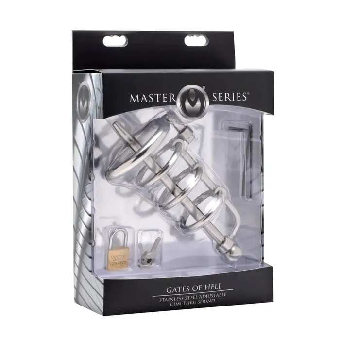 Master Series Male Sex Toys Gates Of Hell Stainless Steel Adjustable Cum Through Sound Cage Master Series Male Sex Toys Gates Of Hell Stainless Steel Adjustable Cum Through Sound Cage