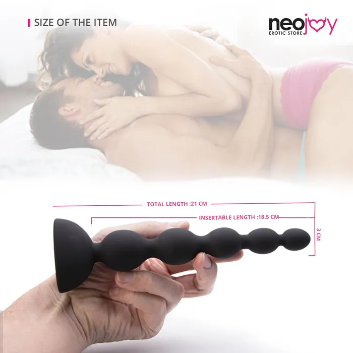 Neojoy Double Vibe Beads 10 Speeds Anal Vibrator Silicone Butt Plug Prostate Massager Adult Sex Toy Neojoy Anal