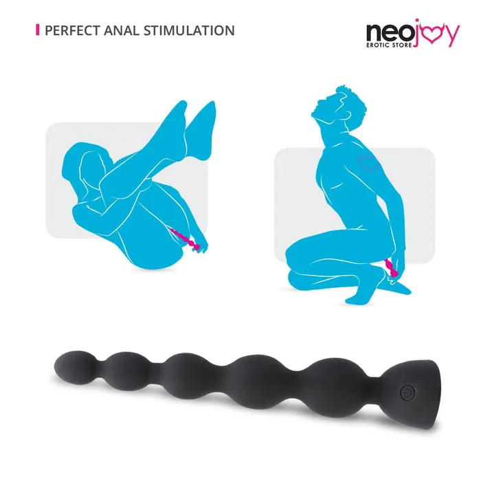 Neojoy Double Vibe Beads 10 Speeds Anal Vibrator Silicone Butt Plug Prostate Massager Adult Sex Toy Neojoy Anal
