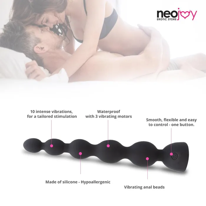 Neojoy Double Vibe Beads 10 Speeds Anal Vibrator Silicone Butt Plug Prostate Massager Adult Sex Toy Neojoy Anal