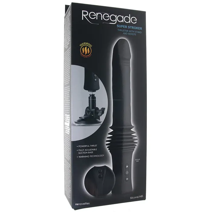 Renegade Super Stroker Thrusting Vibe in Black ns novelties Male Sex Toys