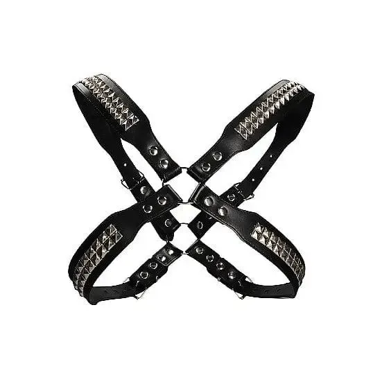 SHOTS AMERICA Female Sex Toys Ouch Uomo Premium Mens Pyramid Stud Body Harness SHOTS AMERICA Female Sex Toys Ouch Uomo Premium Mens Pyramid Stud Body Harness