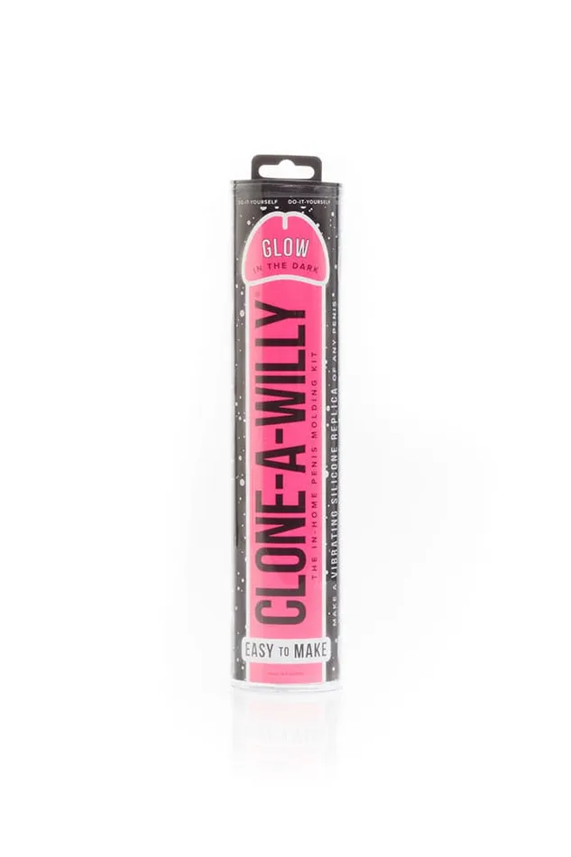 Clone A Willy Dildos CloneAWilly Vibrating Penis Casting Kit Glow In The Dark Hot Pink