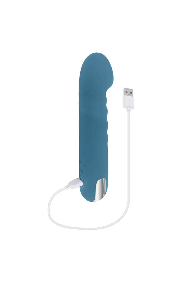 Evolved Queen Of All Trades Thrusting Vibrator With Rotating Beads Teal Evolved Vibrators
