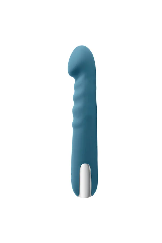 Evolved Queen Of All Trades Thrusting Vibrator With Rotating Beads Teal Evolved Vibrators