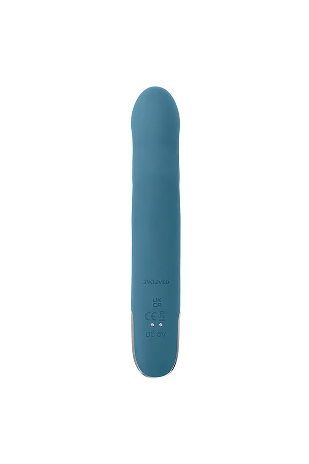 Evolved Queen Of All Trades Thrusting Vibrator With Rotating Beads Teal Evolved Vibrators