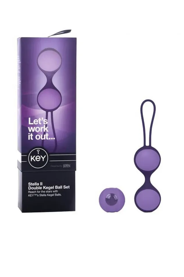 Jopen Key Stella II Double Kegel Ball Set Purple Jopen Female Sex Toys