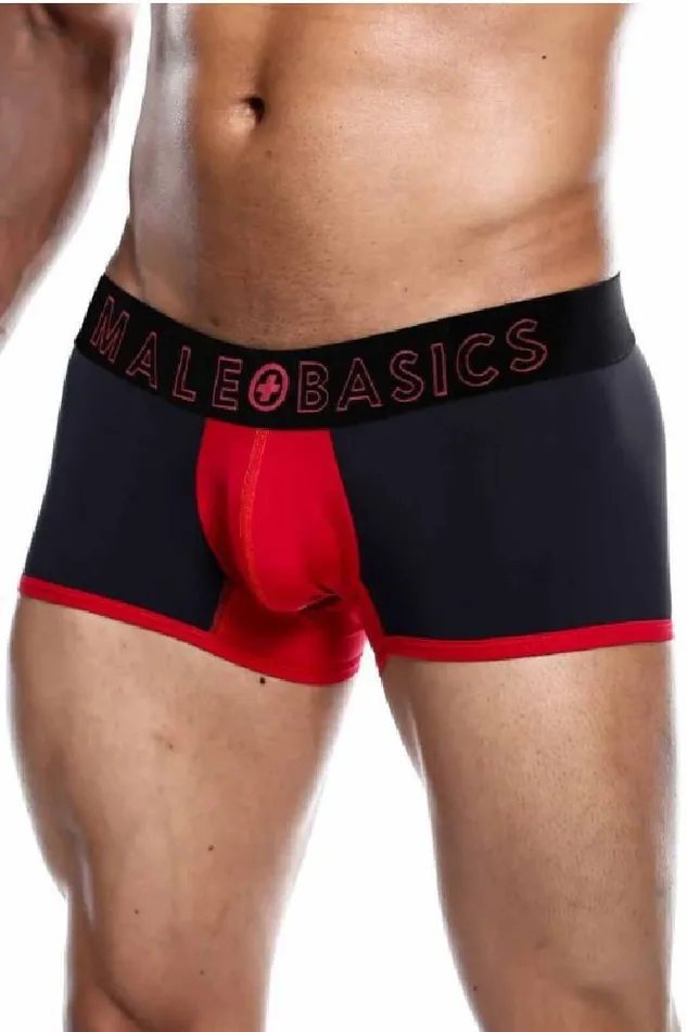 Male Basics Male Basics Neon Trunk Red MBN01 Vibrators