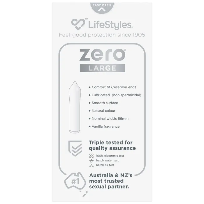 Male Sex Toys Lifestyles Condoms LifeStyles Zero ber Thin Large Condoms 10 Pack