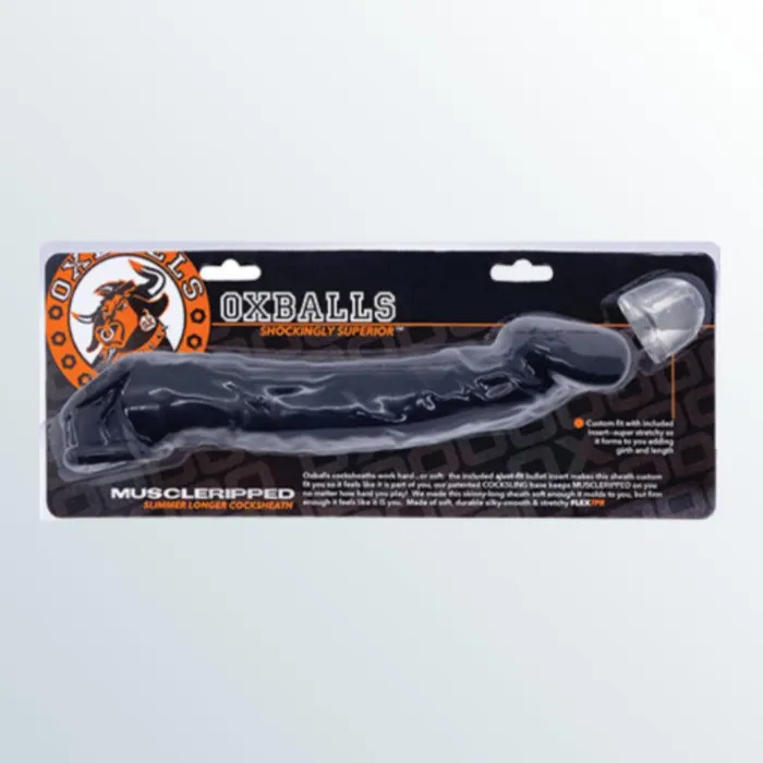 Oxballs Anal Oxballs Muscle Ripped Cocksheath Penis Extender Black