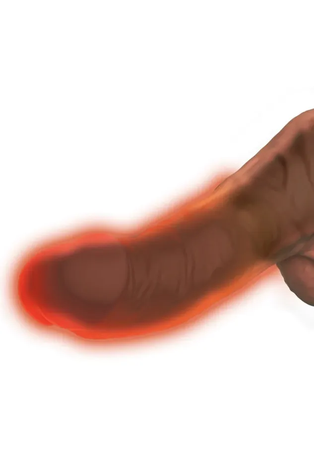Pipedream Female Sex Toys Pipedream King Cock Plus Warming Thrusting Cock with Balls 75 Brown
