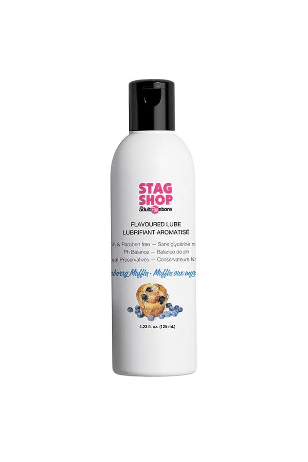 Stag Shop Lubricants Stag Shop Flavored WaterBased Lubricant Blueberry Muffin 4oz Stag Shop Lubricants Stag Shop Flavored WaterBased Lubricant Blueberry Muffin 4oz