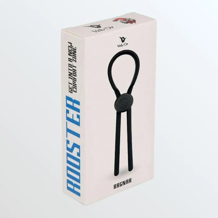 VelvOr VelvOr Rooster Ragnar Adjustable Lasso String Cock Ring Black Male Sex Toys