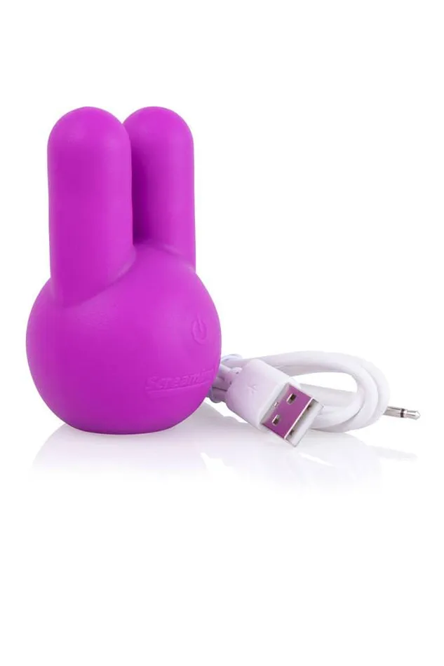 Vibrators Screaming O Screaming O Charged Toone Rechargeable Dual Tipped Vibrator Purple