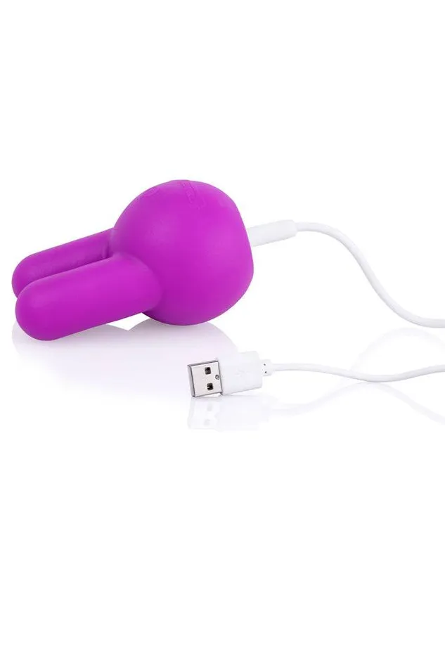 Vibrators Screaming O Screaming O Charged Toone Rechargeable Dual Tipped Vibrator Purple