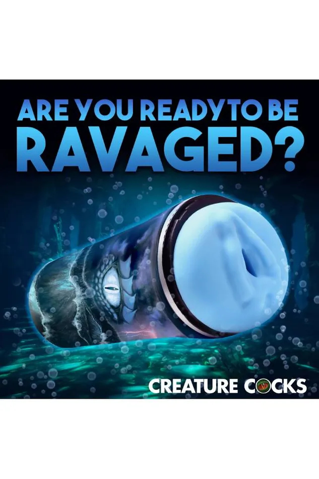 XR Brands XR Brands Creature Cocks Pussidon Sea Monster Stroker Blue Male Sex Toys