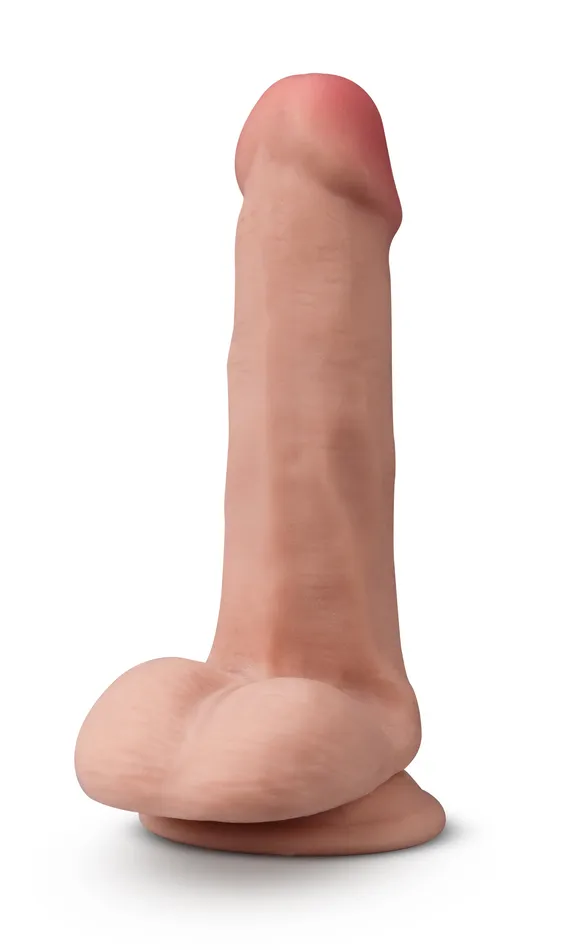 Dr Skin Plus 6 Inch Posable Dildo With Balls Mocha Blush Dildos