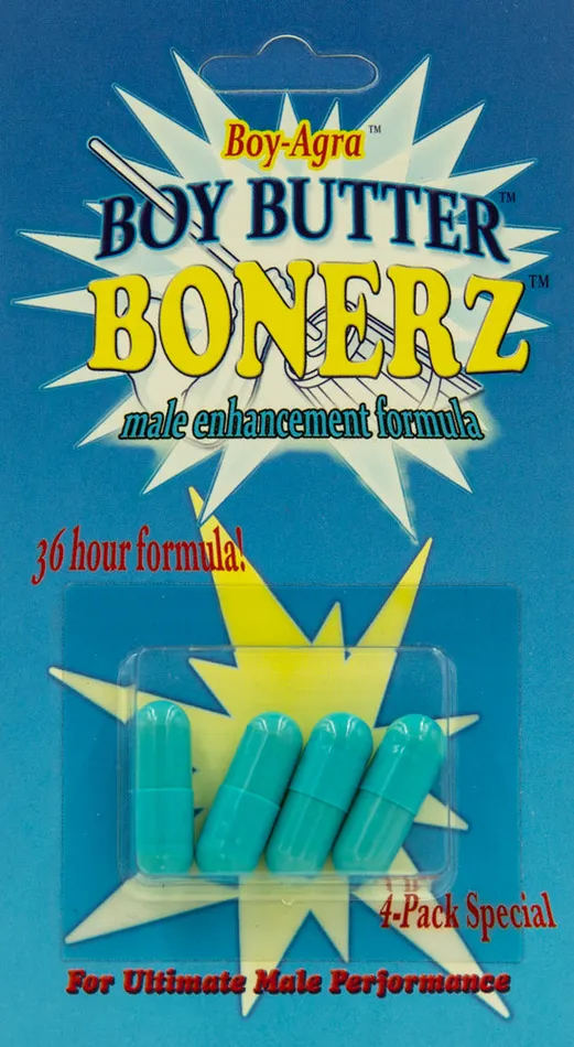 Enhancers Boy Butter BoyAgra Boy Butter Bonerz Male Enhancement 4 Pack