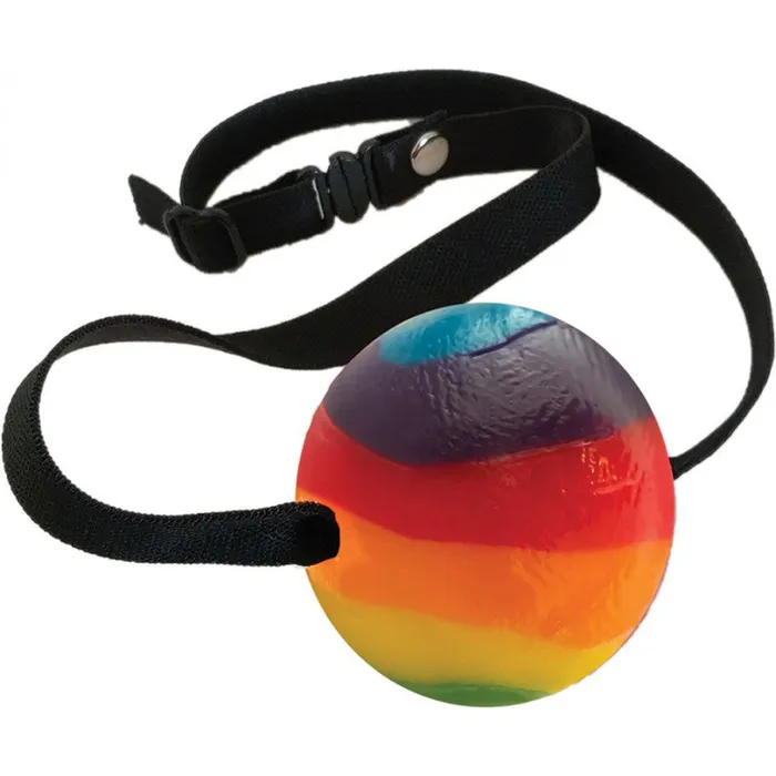 Hott Products Male Sex Toys Rainbow Candy Ball Gag