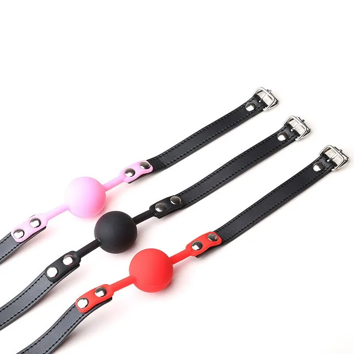 LAZADASEXTOYS Couples Couple Silicone BDSM Bondage Restraints Open Mouth Breathable Mouth ball Harness Strap Gag Sex Toys for Women Accessories Support COD